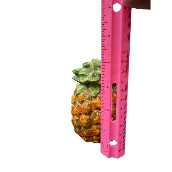 🍍 Vintage Pineapple Salt & Pepper Shaker Set Ceramic Tropical Kitchen Decor - Picture 3 of 6